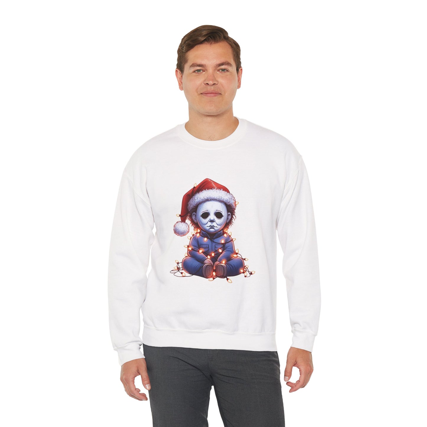 Christmas Michael Myers Sweatshirt — Cute Creepy Horror Holiday Crewneck