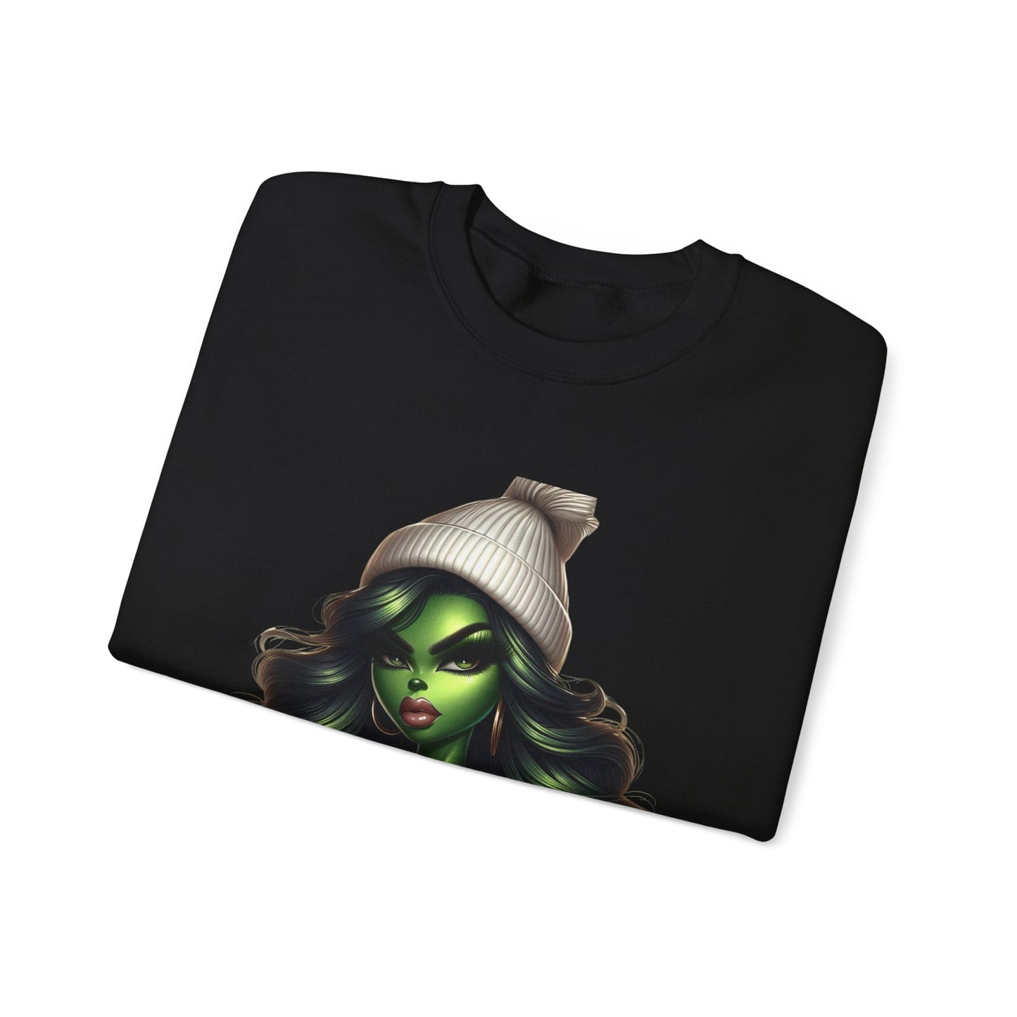 Green Witch Portrait Crewneck Sweatshirt