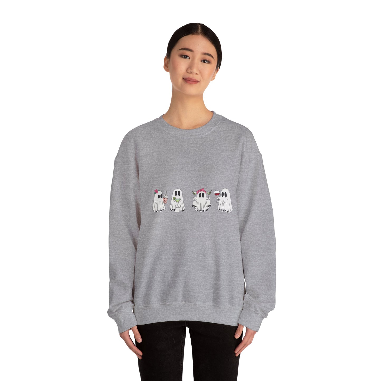 Ghostly Fun Unisex Sweatshirt - Cozy Halloween Apparel, Fall Fashion, Spooky Season Style, Gift for Ghost Lovers, Casual Comfort