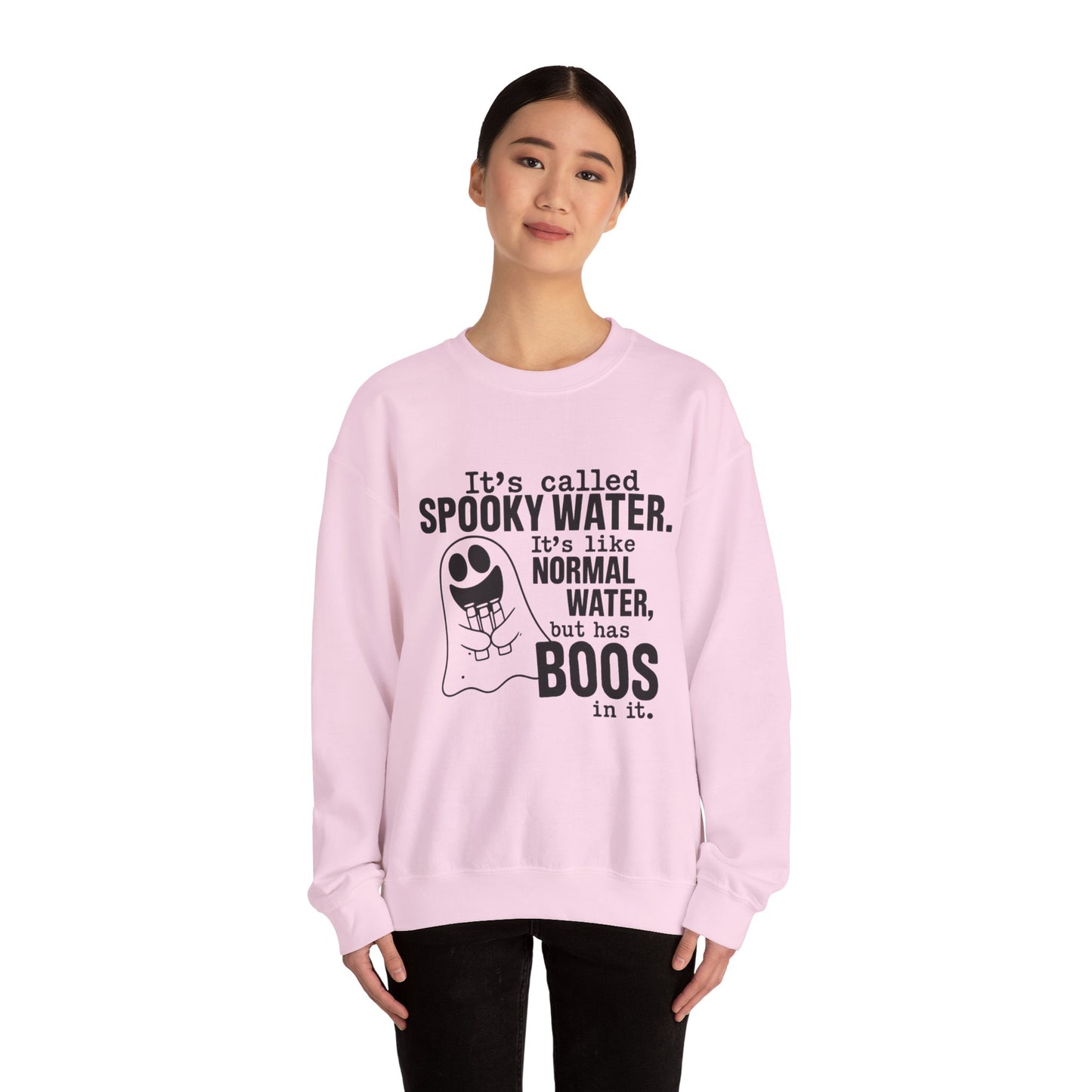 Spooky Water Crewneck Sweatshirt - Fun Halloween Apparel, Unisex Sweatshirt, Cozy Ghost Shirt, Gift for Halloween Lovers, Cute Fall Fashion