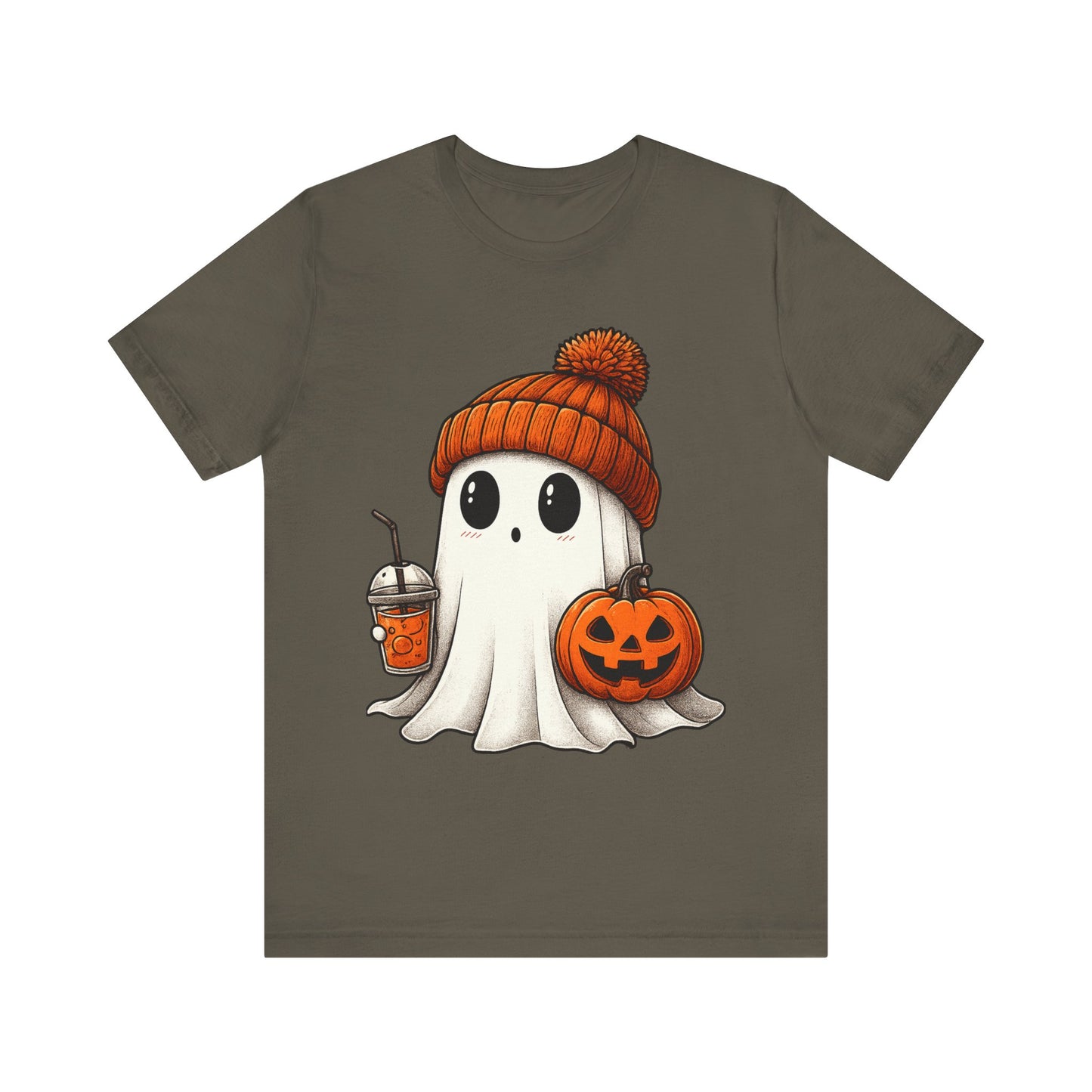 Halloween Ghost Unisex Tee, Spooky Shirt, Fall Fashion, Cute Ghost Shirt, Halloween Costume, Trick or Treat T-Shirt