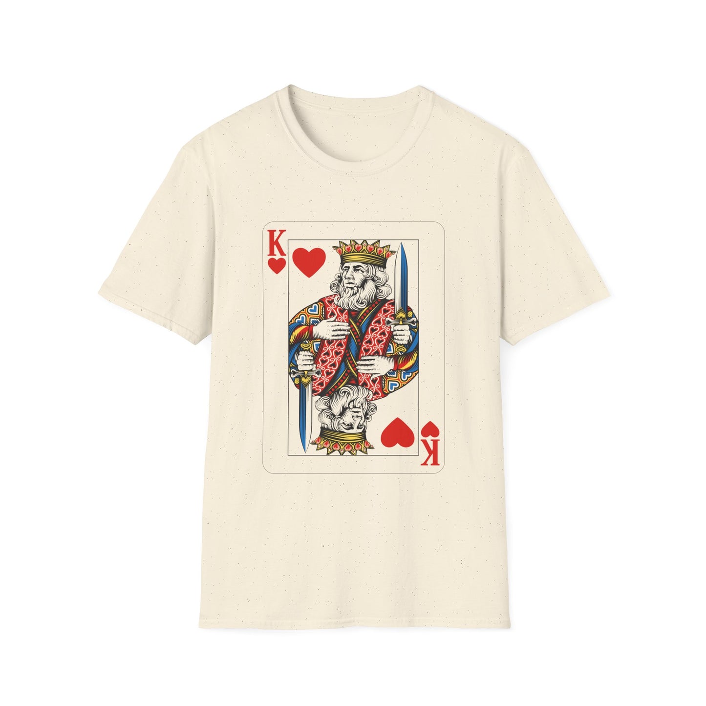 Valentines King of Hearts Unisex T-Shirt - Playful Card Design for Game Night