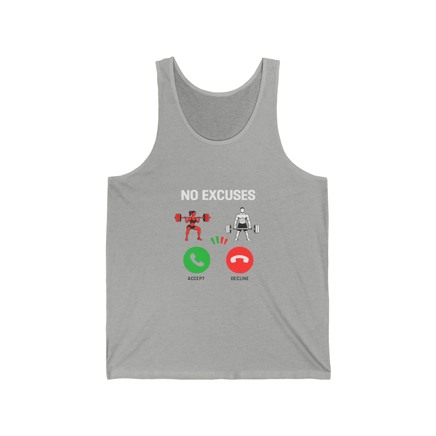 No Excuses Tank Top — Workout Motivation Tank for Gym Lovers