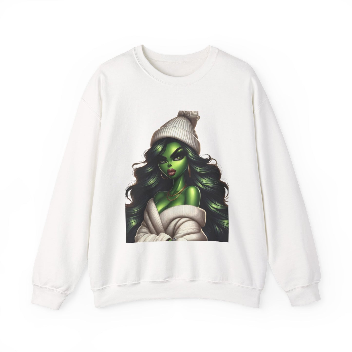 Green Witch Portrait Crewneck Sweatshirt