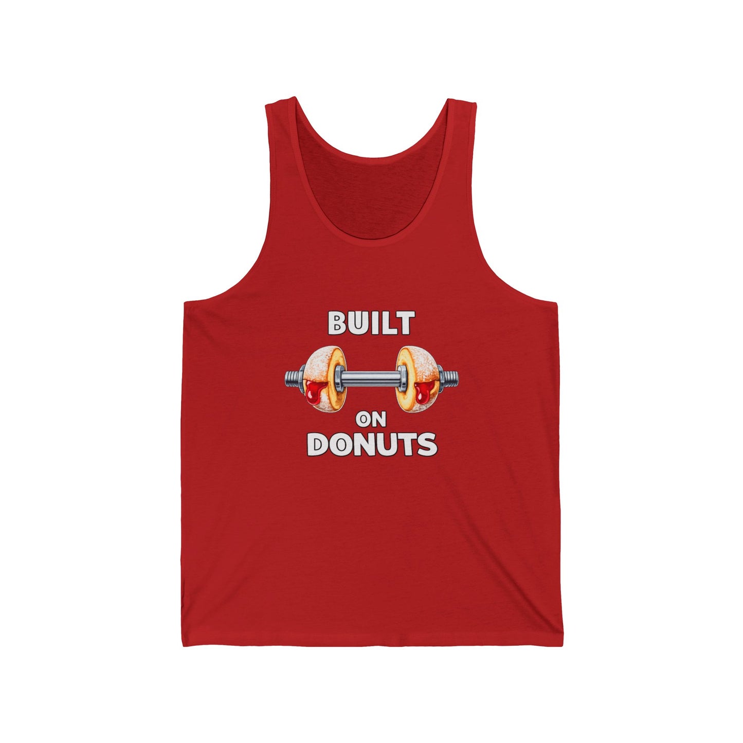 Built on Donuts Tank Top — Funny Fitness & Foodie Workout Tank