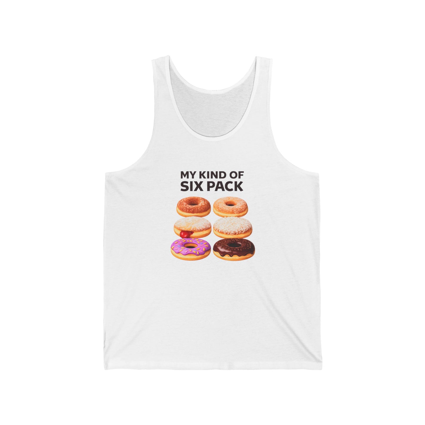 Donut Six Pack Tank Top — "My Kind of Six Pack" Funny Foodie Tank