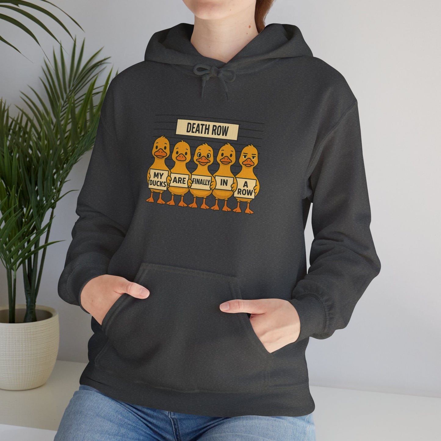 Funny Unisex Sweatshirt: Death Row Ducks, Cozy Hoodie, Perfect for Casual Wear