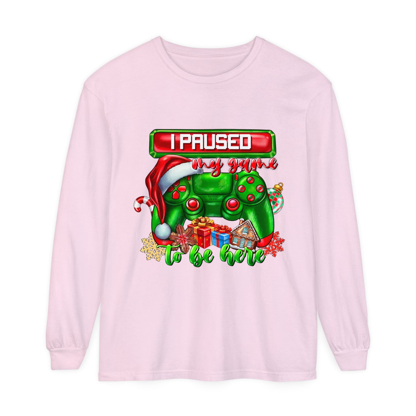 Christmas Unisex Garment-dyed Long Sleeve T-Shirt
