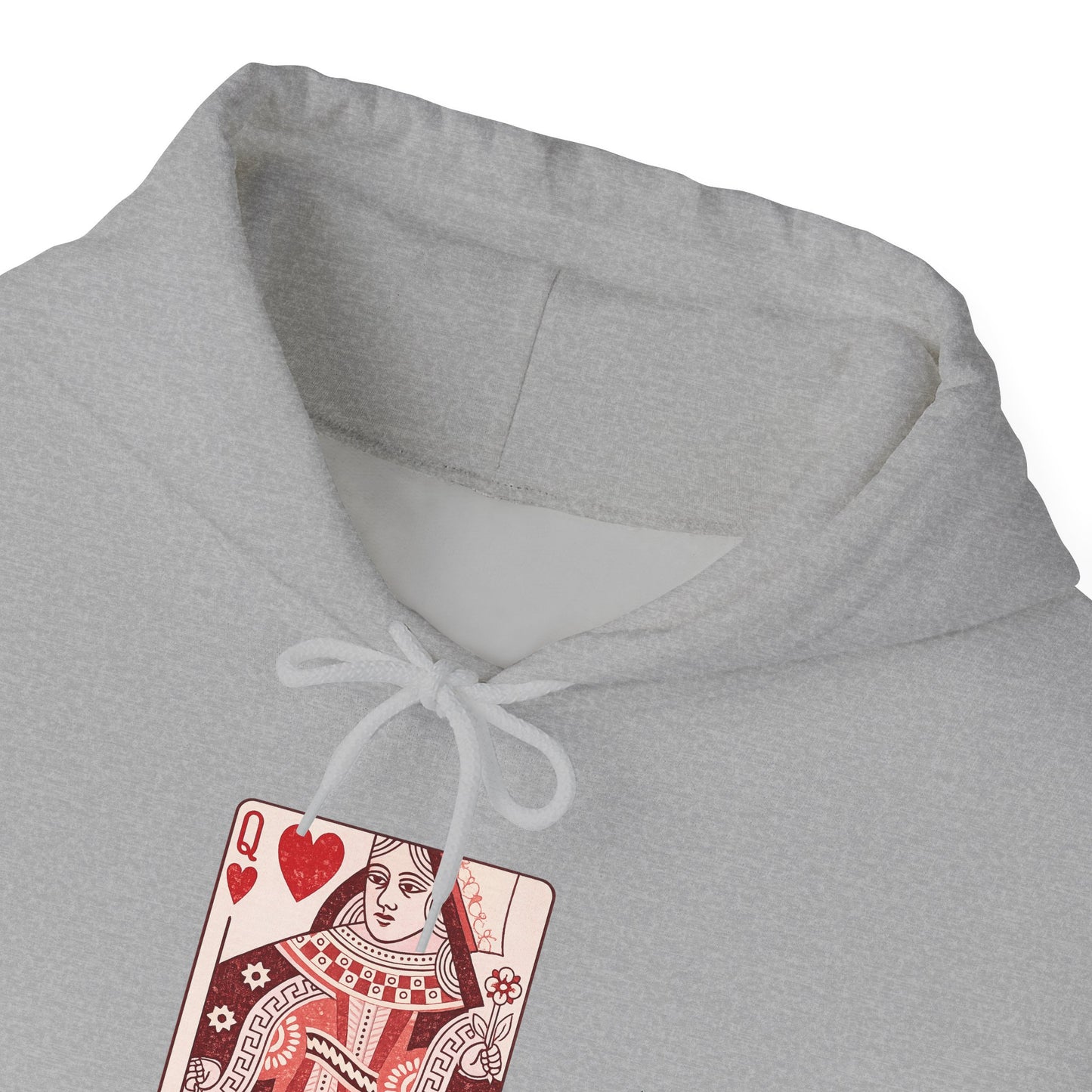 Queen of Hearts Hoodie – Vintage Playing Card Graphic Sweatshirt