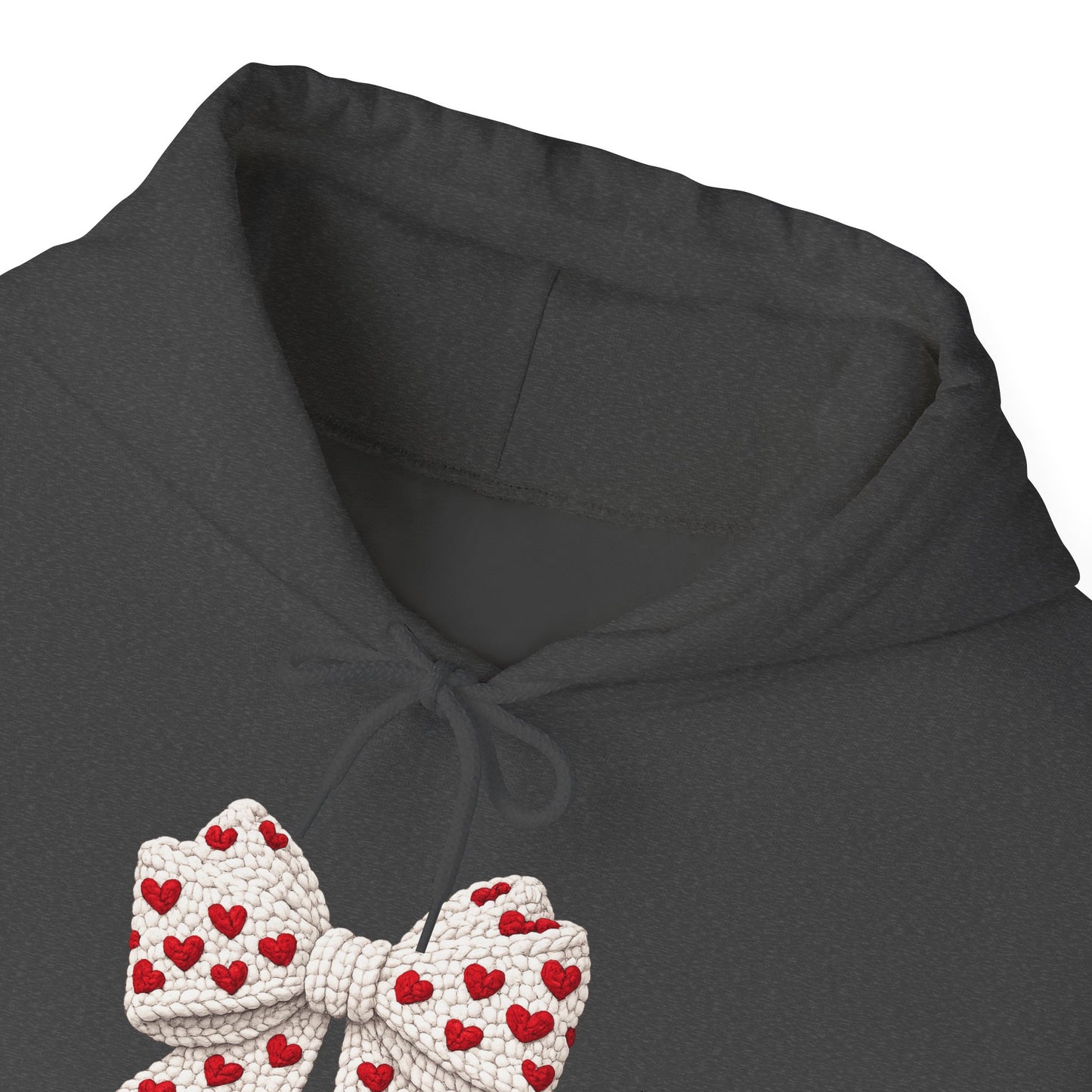 Valentine Heart Bow Hoodie — Cute Red Heart Ribbon Pullover