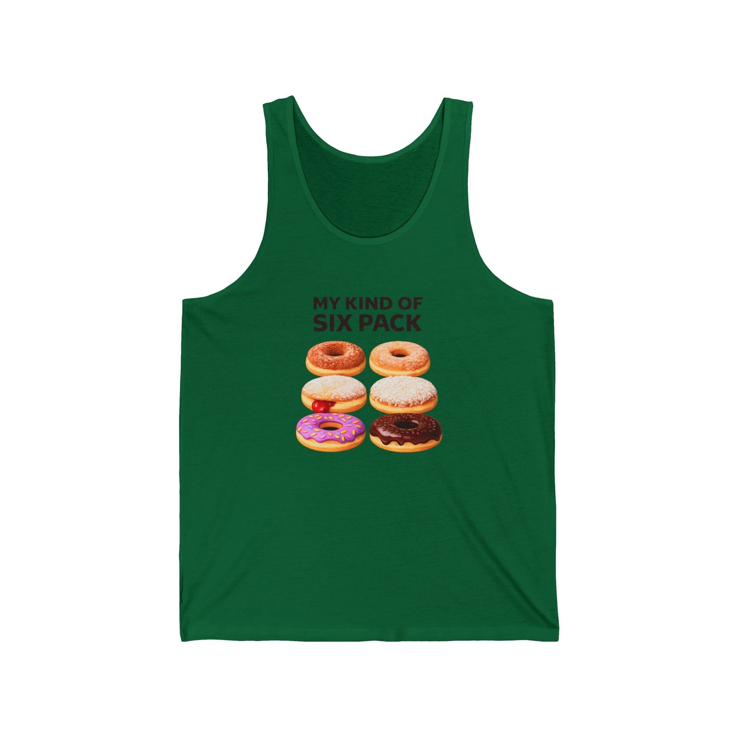 Donut Six Pack Tank Top — "My Kind of Six Pack" Funny Foodie Tank