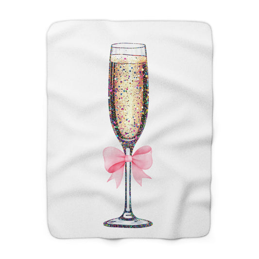 New Year Sherpa Fleece Blanket