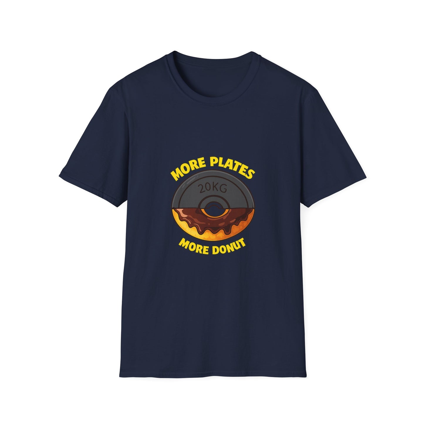More Plates More Donuts T-Shirt — Funny Gym Weightlifting Tee
