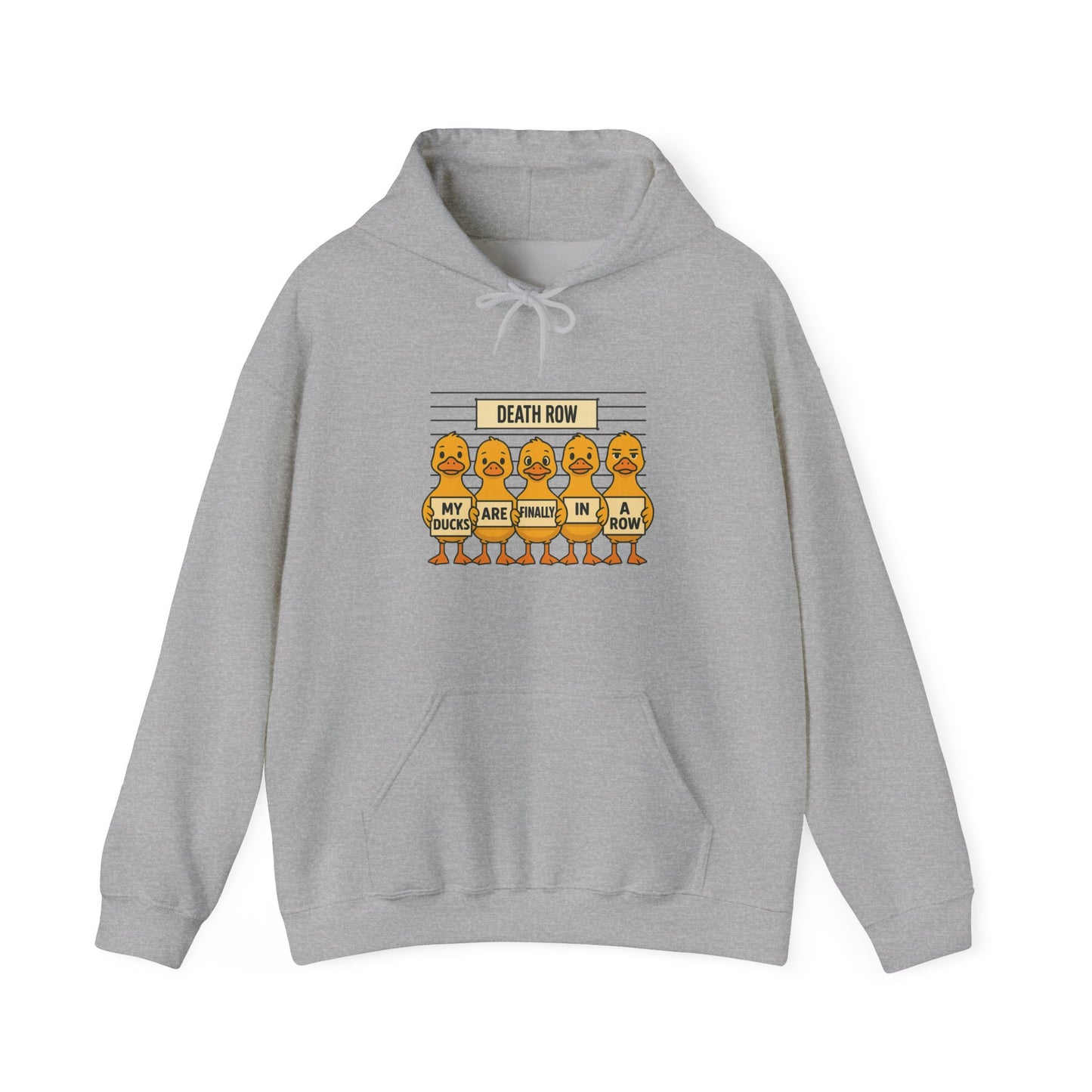 Funny Unisex Sweatshirt: Death Row Ducks, Cozy Hoodie, Perfect for Casual Wear