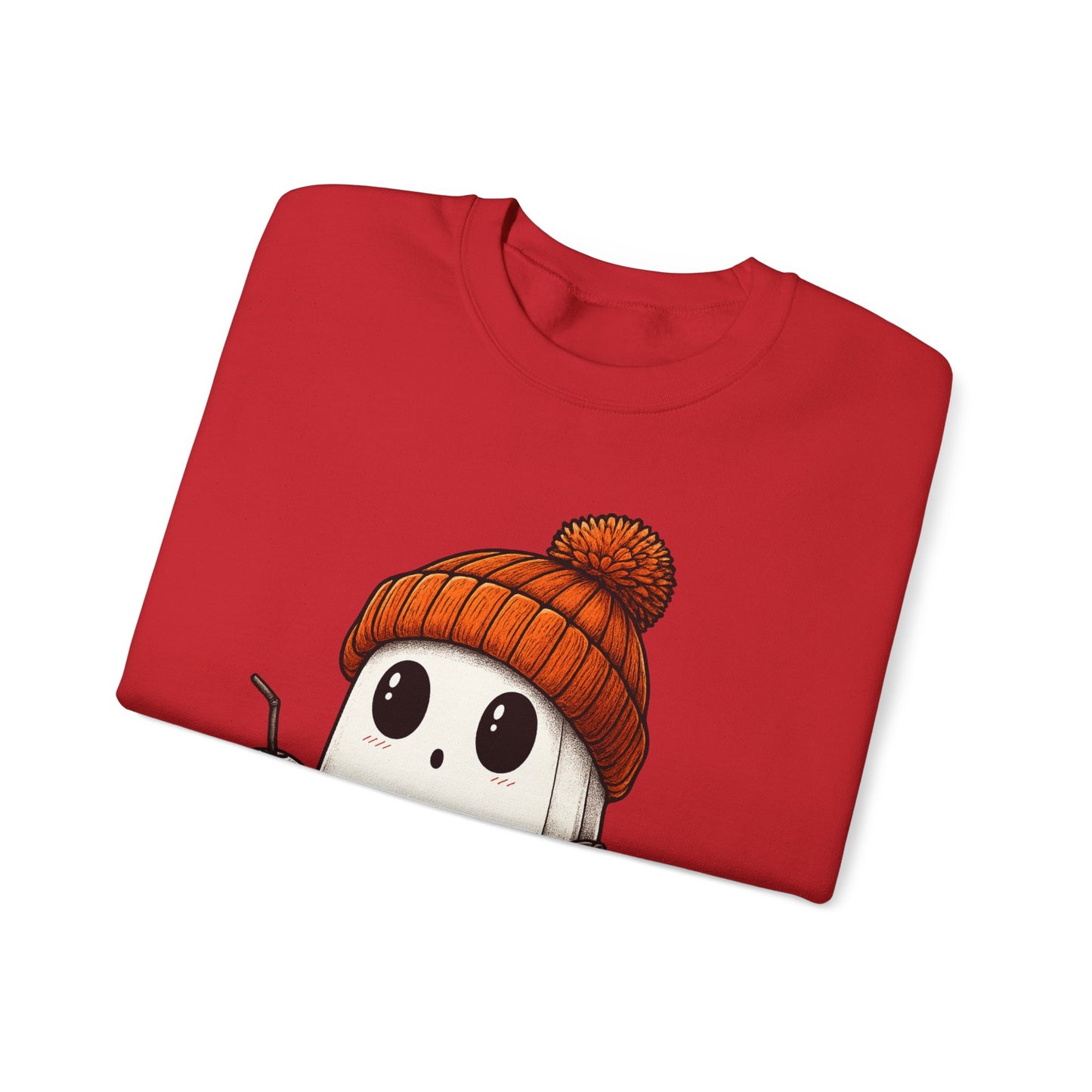 Cute Ghost Halloween Sweatshirt, Unisex Crewneck, Spooky Season Apparel, Fall Fashion, Cozy Pumpkin Sweater