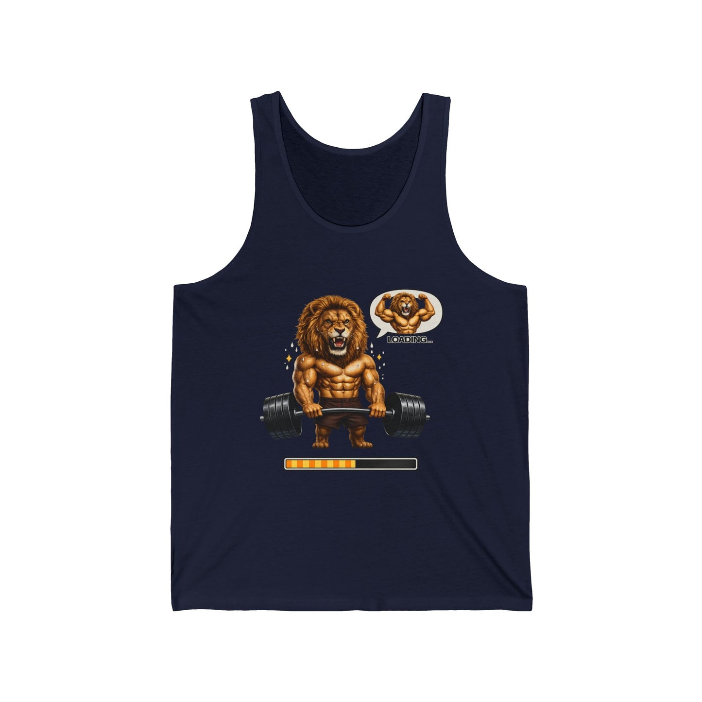 Lionweightlifting Tank Top — Funny 'Loading...' Gym Tank for Weightlifters & Fitness Lovers