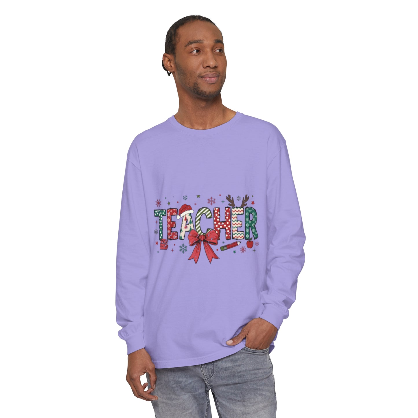 Christmas Unisex Garment-dyed Long Sleeve T-Shirt