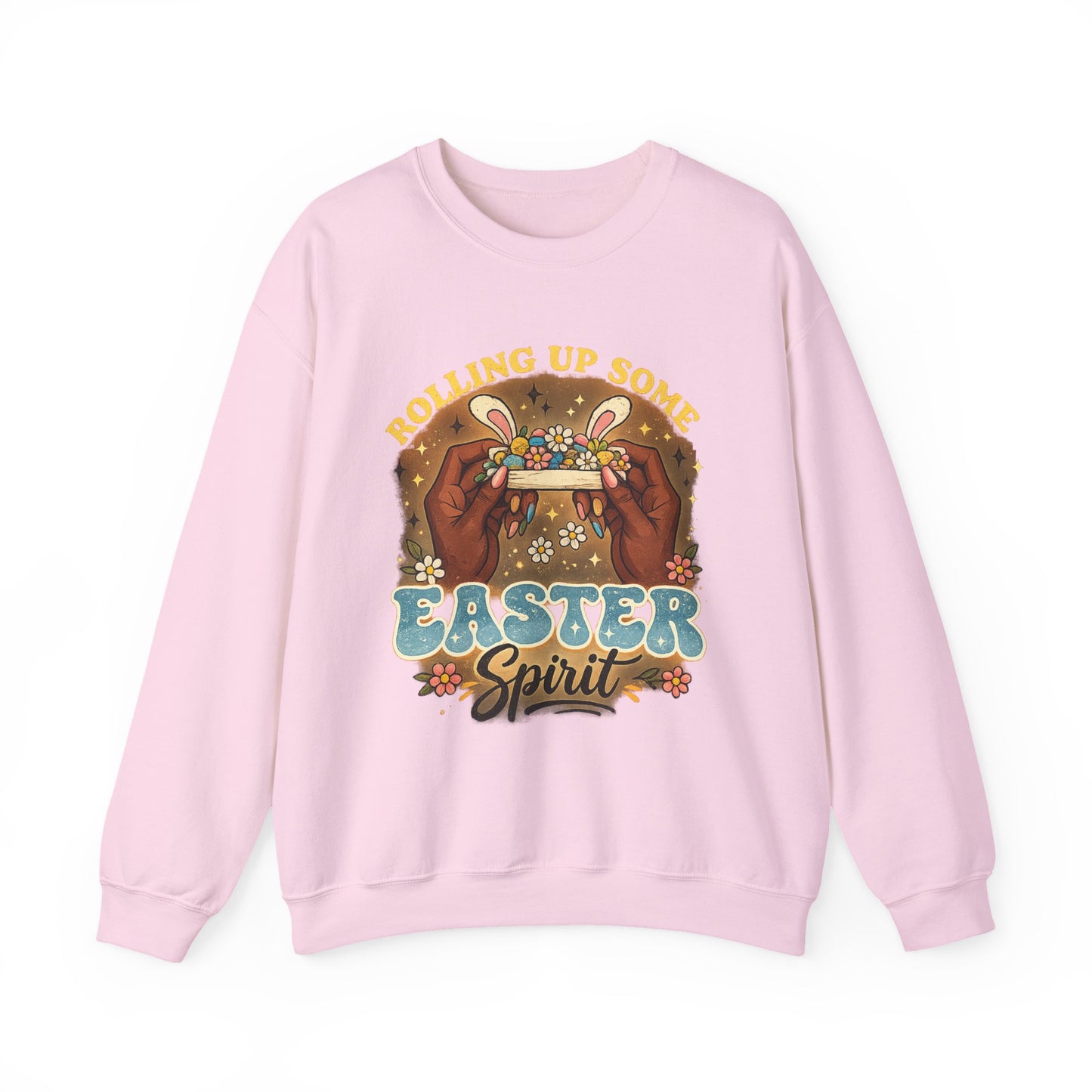 Easter Spirit Crewneck Sweatshirt — "Rolling Up Some Easter Spirit" Easter Pullover