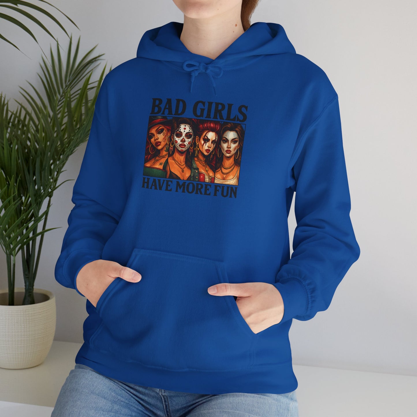 Bad Girls Sweatshirt | Unisex Hooded Sweatshirt for Fashion Lovers | Perfect Gift for Friends, Fun Casual Wear, Trendy Street Style