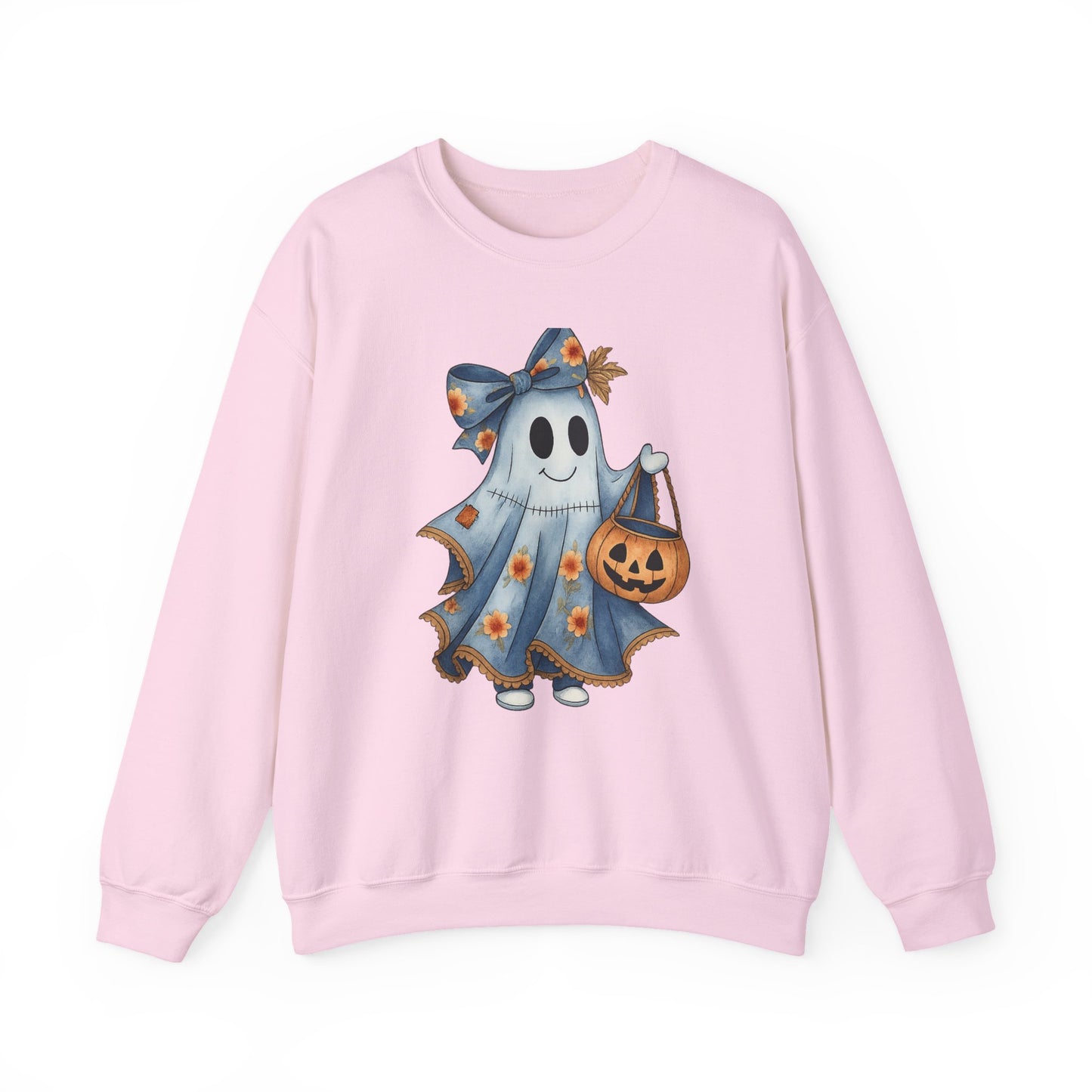 Cute Ghost Halloween Sweatshirt, Unisex Crewneck, Cozy Fall Apparel, Spooky Season Gift, Trick or Treat, Halloween Celebration