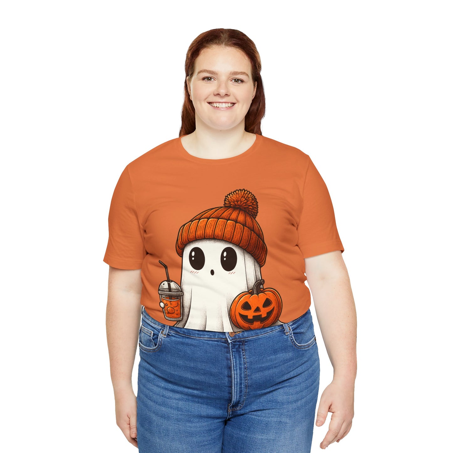 Halloween Ghost Unisex Tee, Spooky Shirt, Fall Fashion, Cute Ghost Shirt, Halloween Costume, Trick or Treat T-Shirt