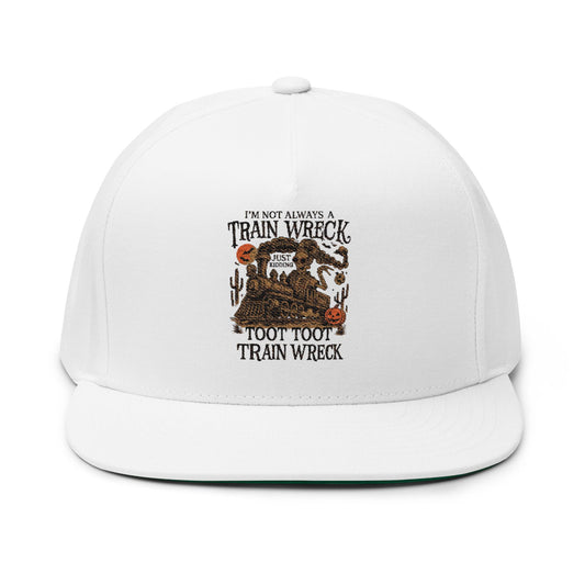 Embroidered Train Wreck Flat Bill Cap, Fun Hat for Casual Outings, Great for Outdoor Events, Unique Gift for Cap Lovers, Perfect for [...]