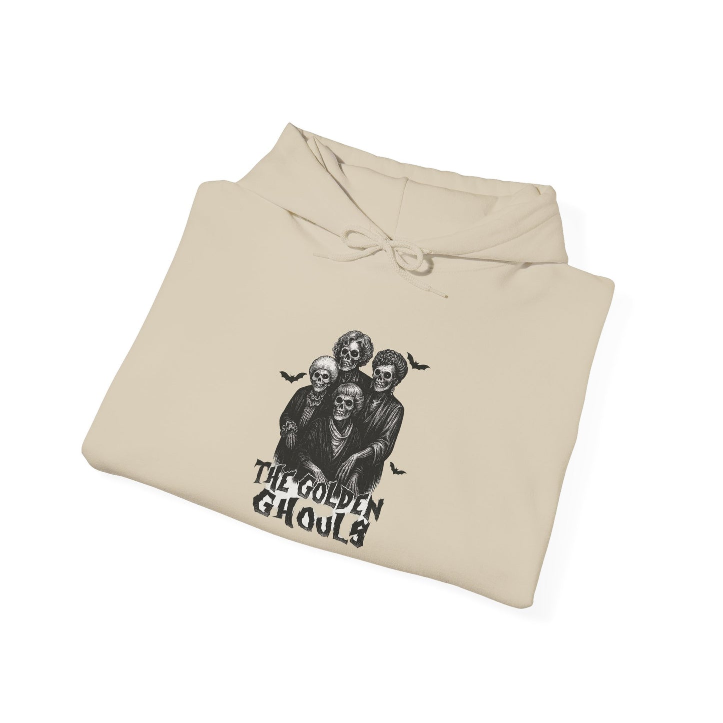 Golden Ghouls Hoodie | Spooktacular Hoodie for Halloween, Cozy Unisex Pullover, Perfect Gift for Ghost Lovers, Fall Apparel