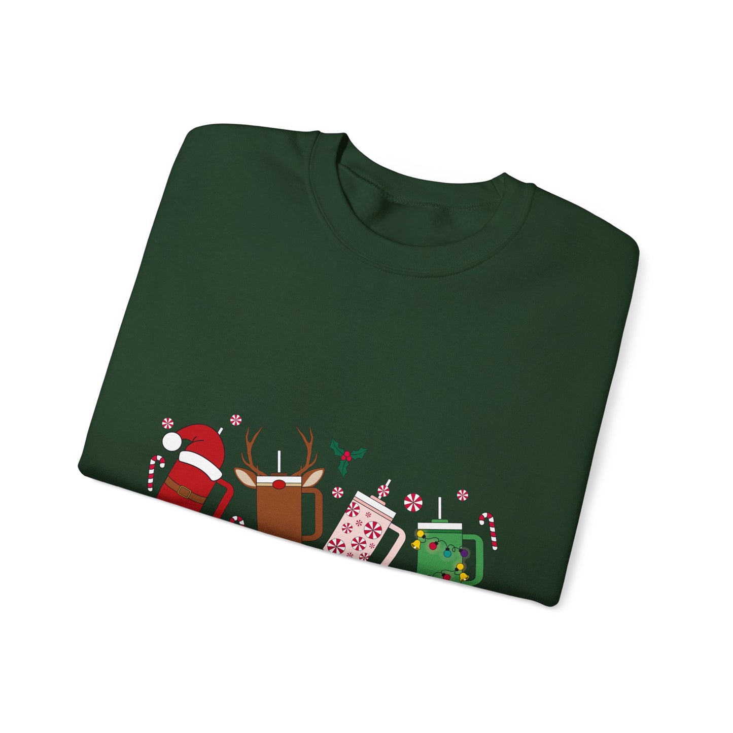 Christmas Golf Club Crewneck Sweatshirt — Festive Golfing Club Cartoon Design
