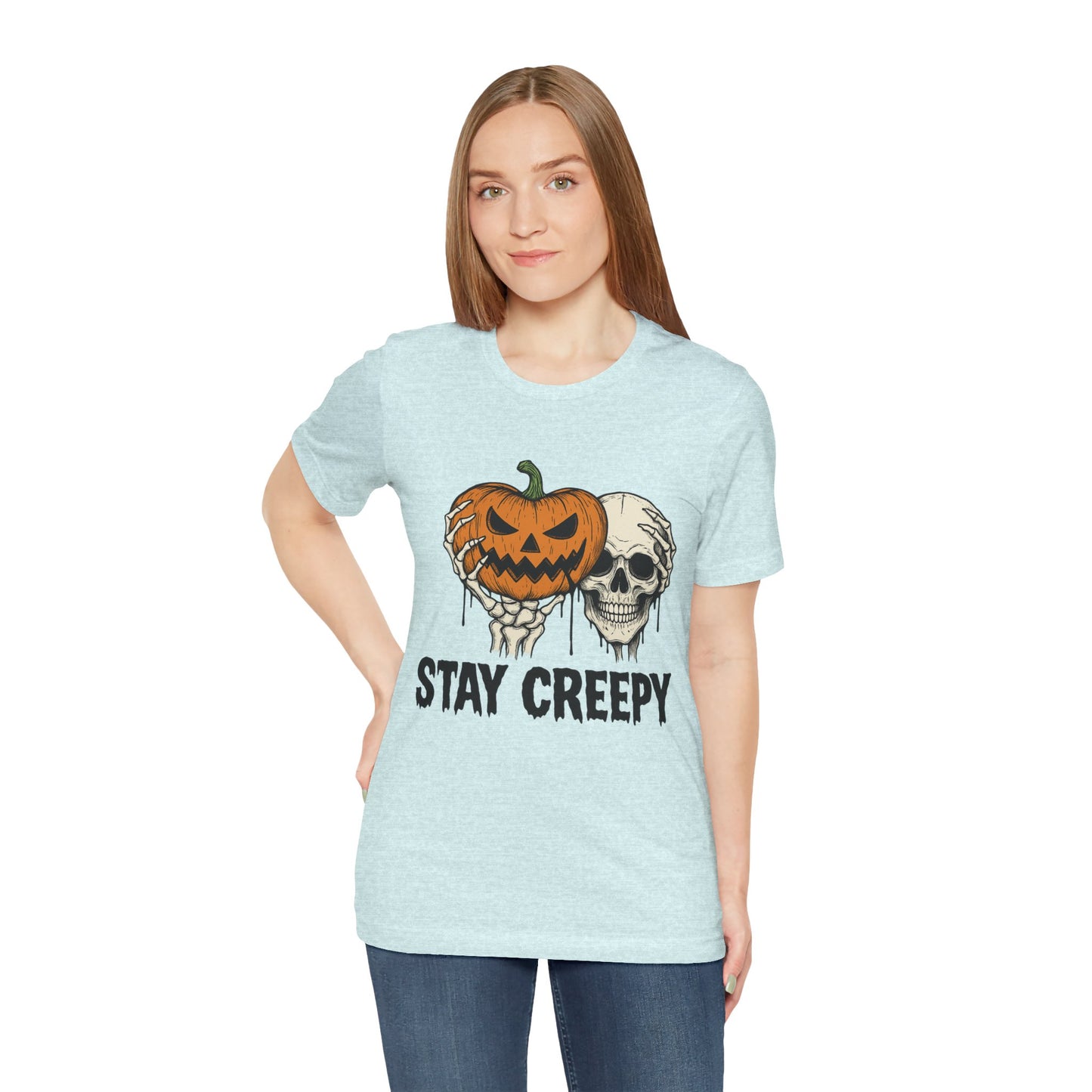 Halloween Graphic Tee - Stay Creepy Unisex Shirt, Fall Fashion, Spooky Halloween Apparel, Casual Wear, Gift for Halloween Lovers