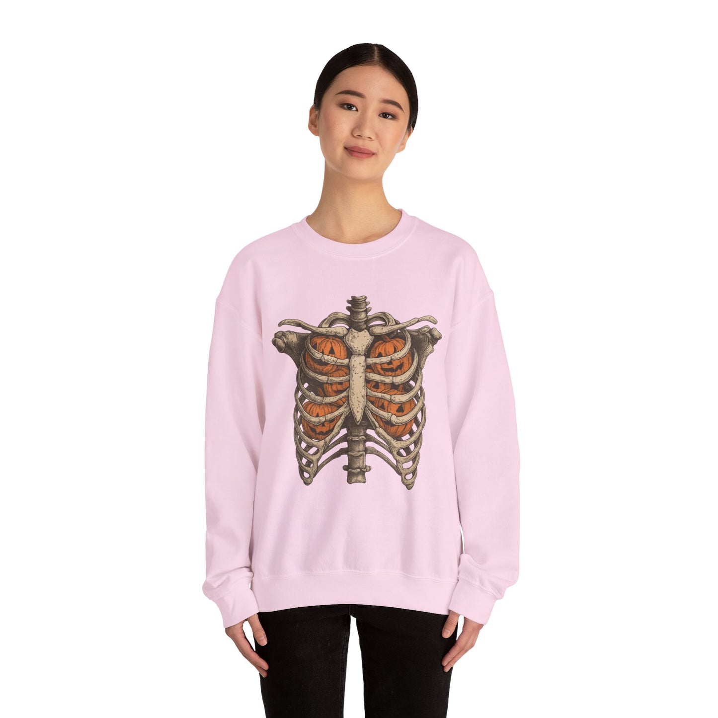 Halloween Skeleton Sweatshirt, Unisex Crewneck, Fall Fashion, Spooky Apparel, Gift for Halloween, Cozy Pullover