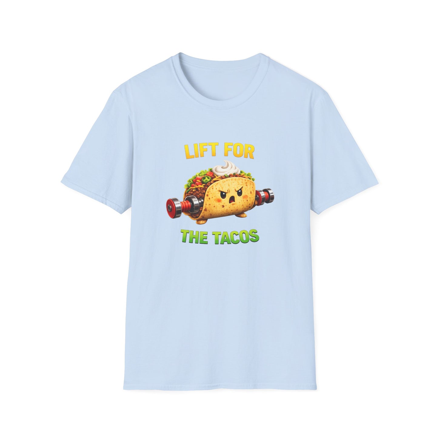 Lift For The Tacos T-Shirt — Funny Taco Weightlifting Gym Tee