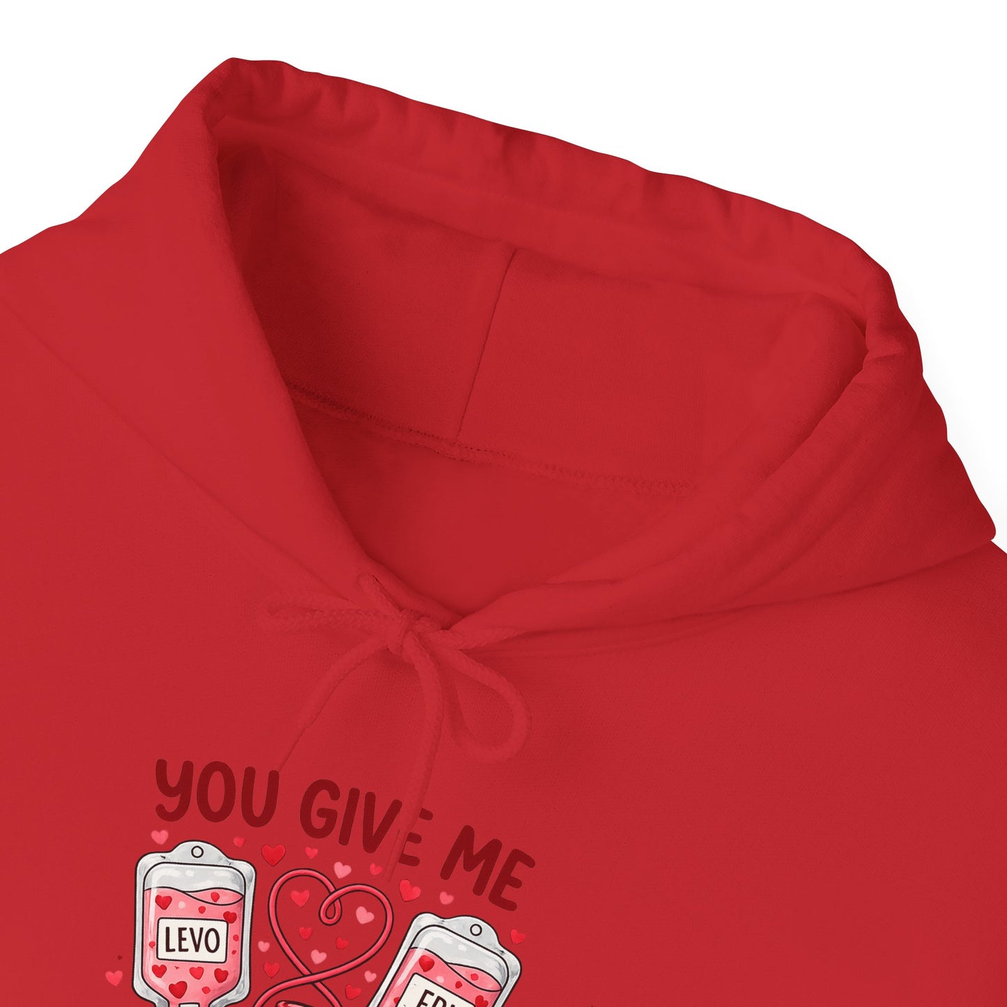 You Give Me Tachycardia Hoodie — Cute ECG Heart & IV Bag Medical Valentine Sweatshirt