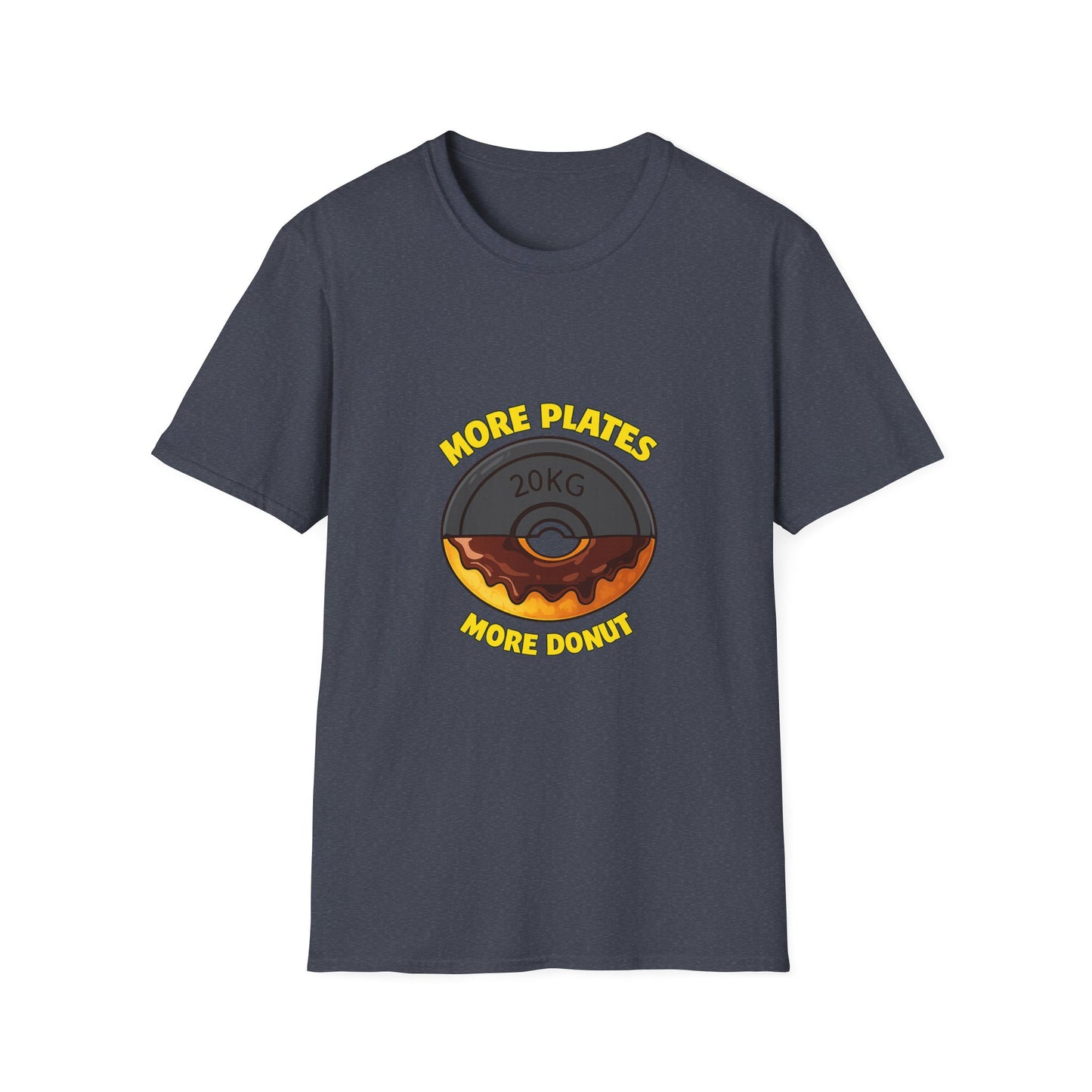 More Plates More Donuts T-Shirt — Funny Gym Weightlifting Tee