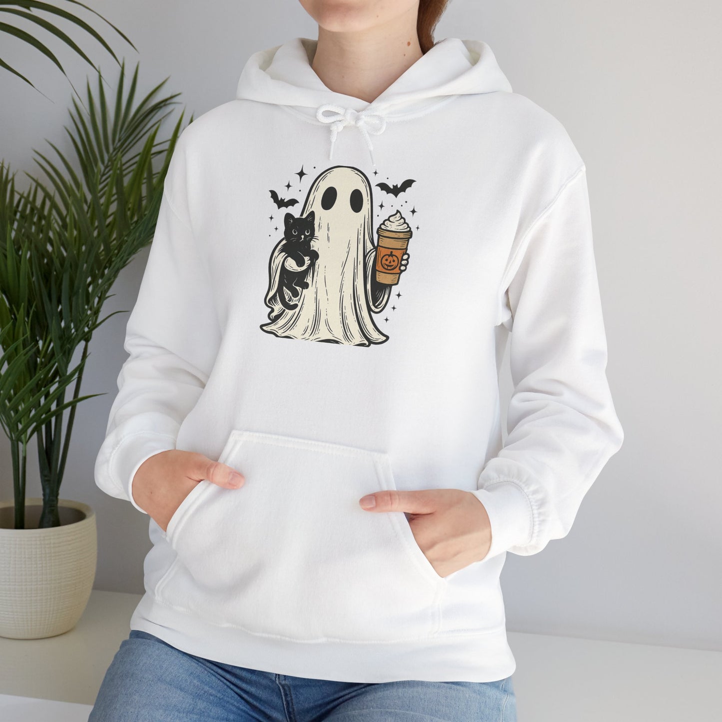 Ghost & Cat Halloween Hoodie, Spooky hoodie , Unisex Cozy Pullover, Fall Wardrobe Essential, Perfect for Halloween Celebrations, [...]