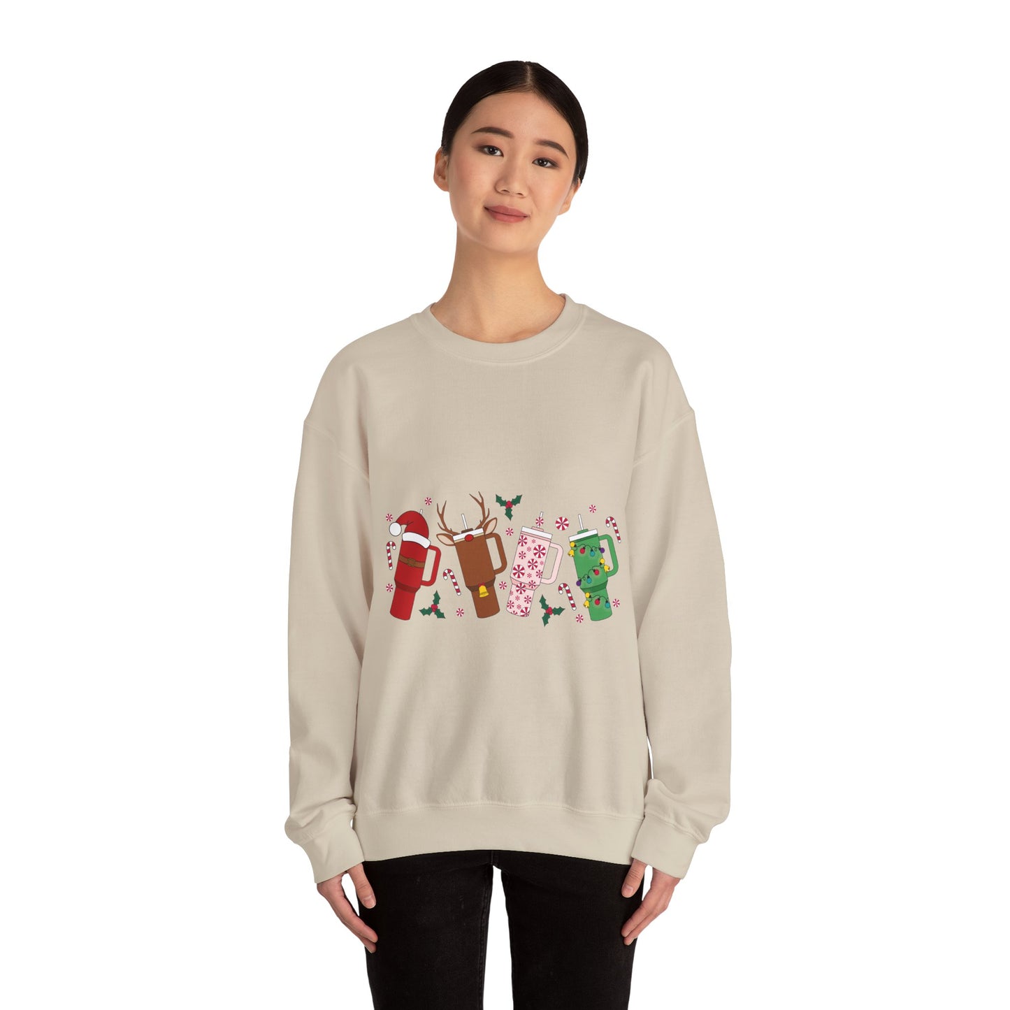 Christmas Golf Club Crewneck Sweatshirt — Festive Golfing Club Cartoon Design