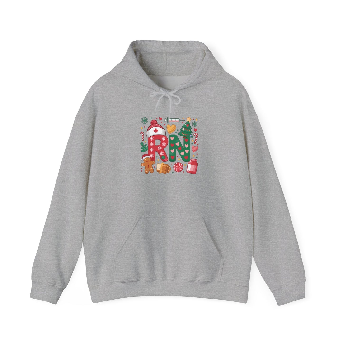 Festive Cozy Hooded Sweatshirt, Holiday Sweatshirt, Christmas Gift, Unisex Hoodie, Seasonal Wear, RN Design