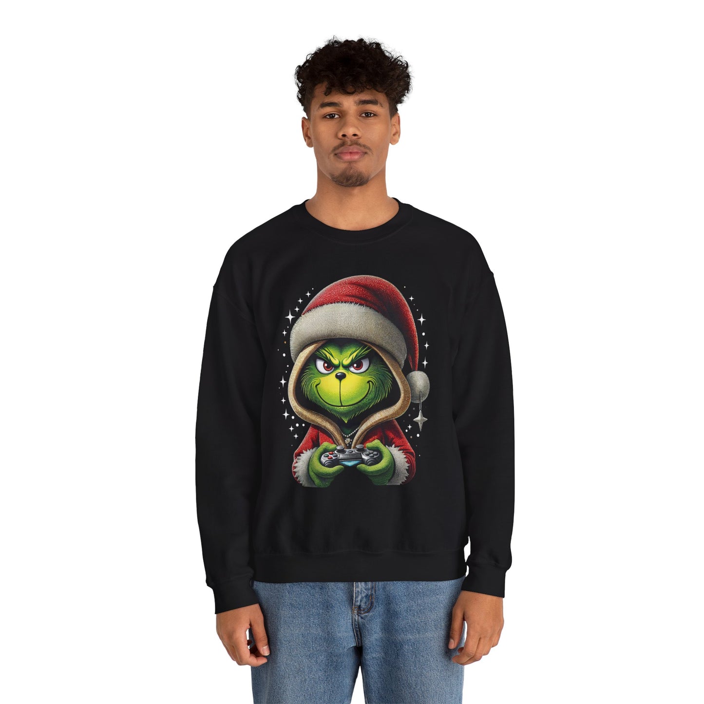 Grumpy Gamer Grinch Sweatshirt — Funny Christmas Holiday Gaming Crewneck
