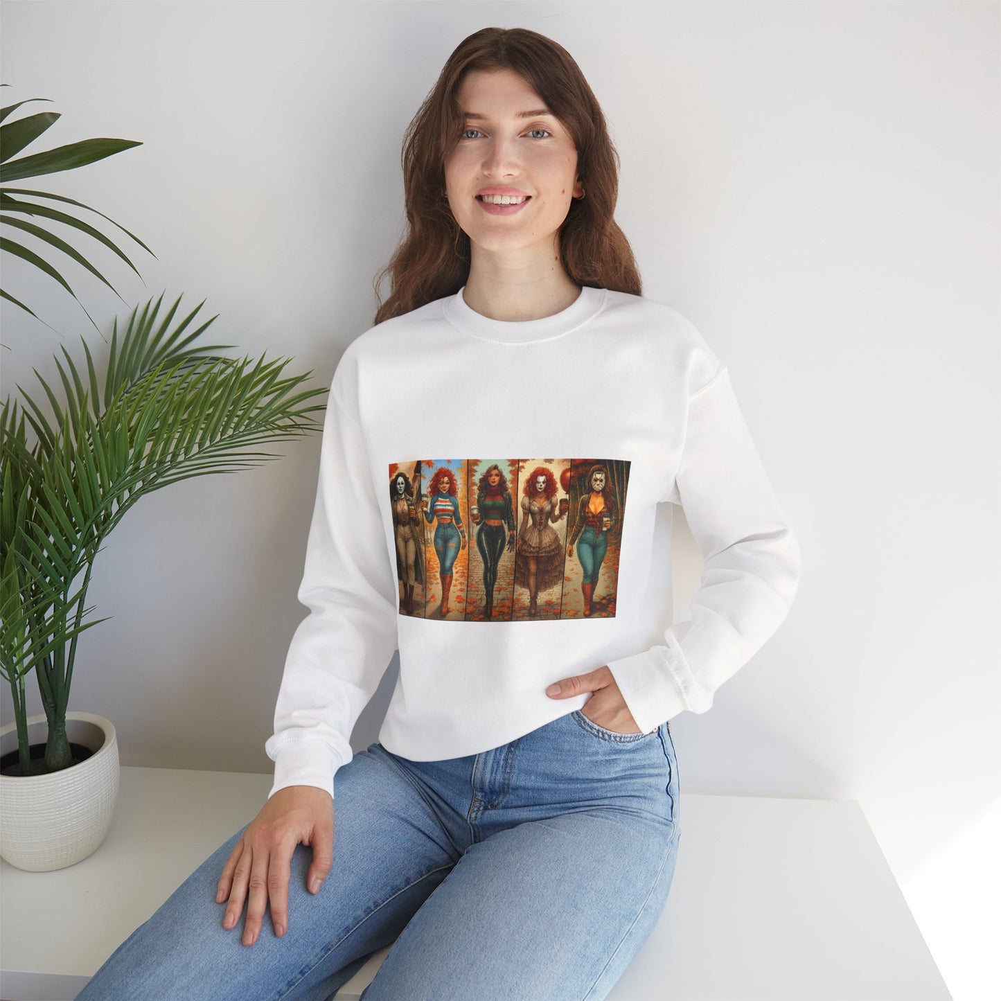 Vibrant Artistic Halloween Sweatshirt, Casual Wear, Graphic Sweatshirt, Cozy Gift for Art Lovers, Unique Fashion Statement, Comfortable [...]