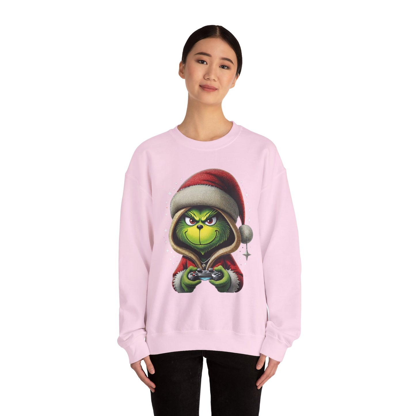 Grumpy Gamer Grinch Sweatshirt — Funny Christmas Holiday Gaming Crewneck