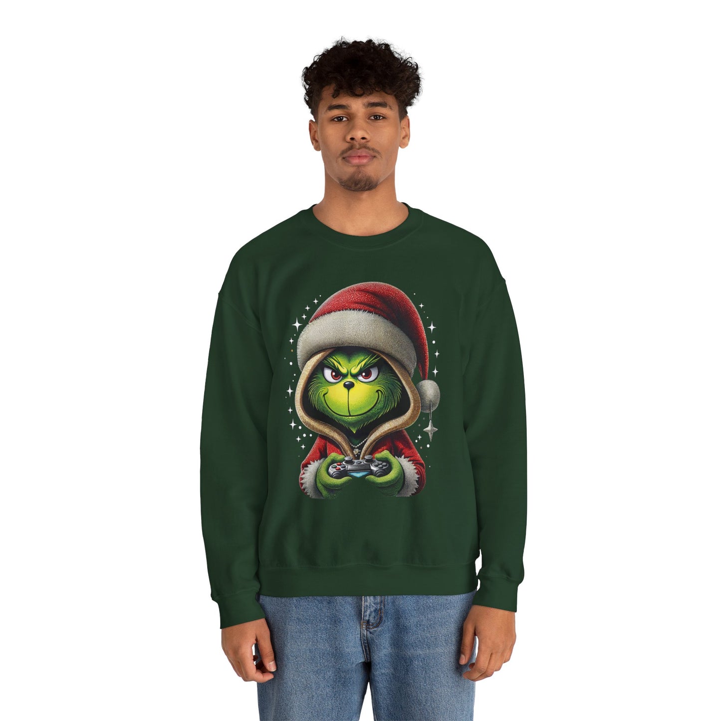 Grumpy Gamer Grinch Sweatshirt — Funny Christmas Holiday Gaming Crewneck