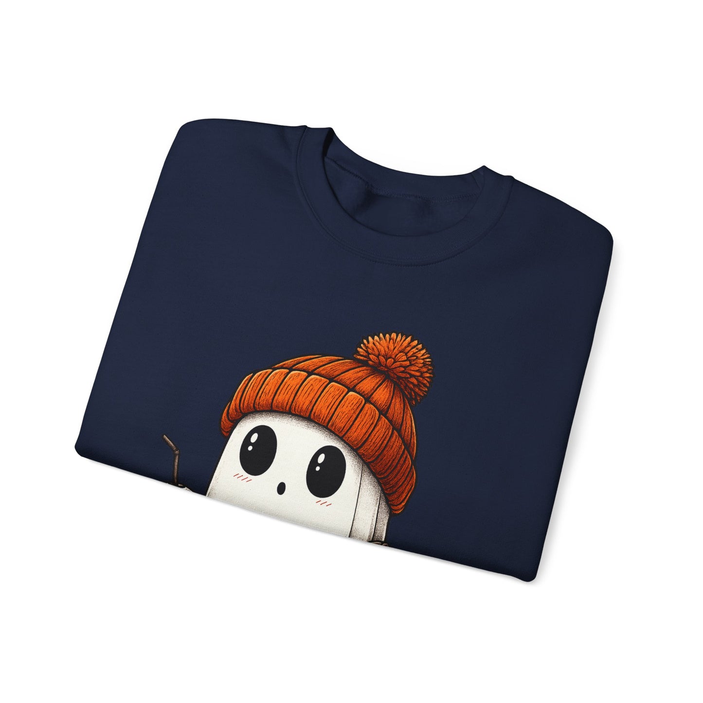 Cute Ghost Halloween Sweatshirt, Unisex Crewneck, Spooky Season Apparel, Fall Fashion, Cozy Pumpkin Sweater