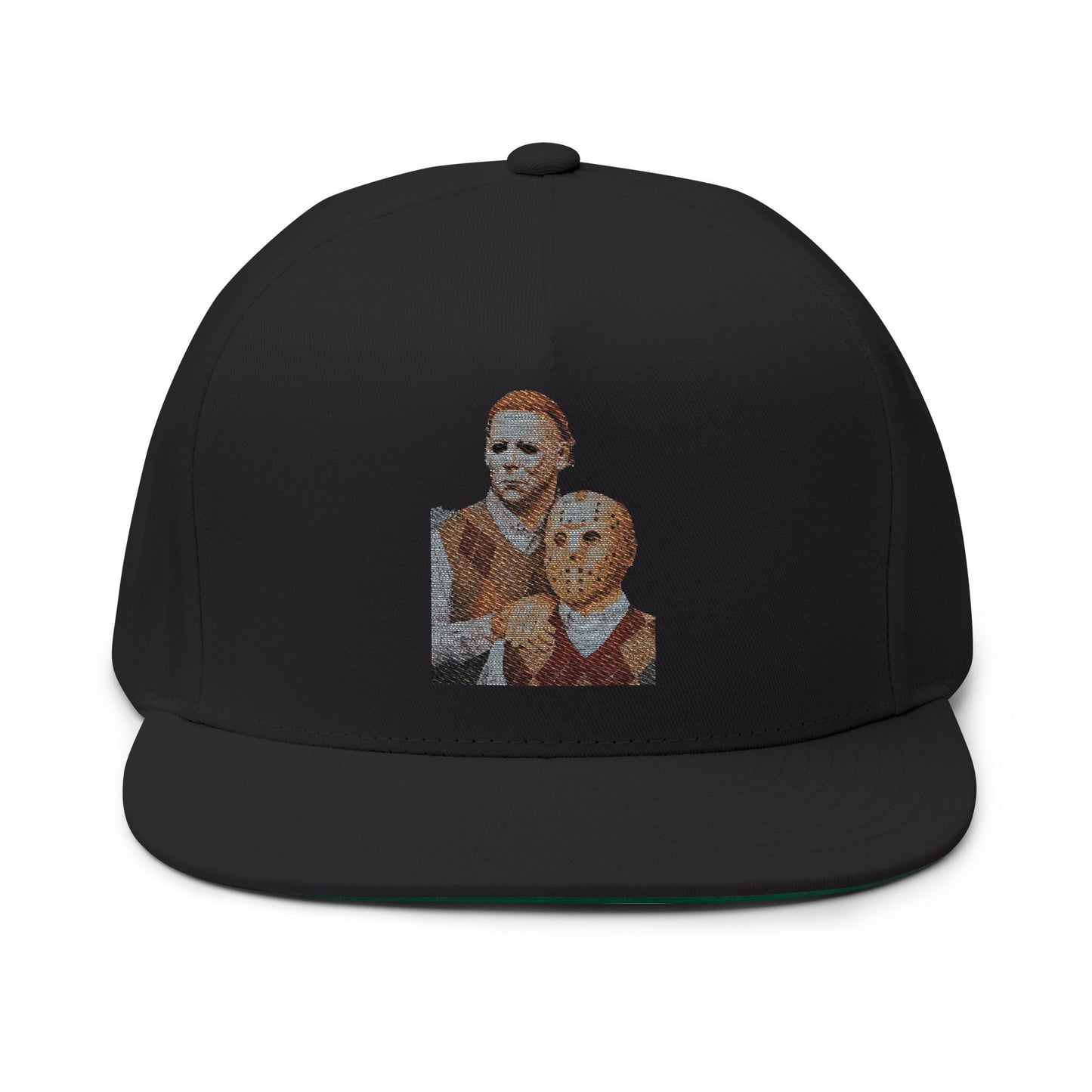 Stylish Embroidered Flat Bill Cap, Fashion Hat for Trendsetters, Unique Gift for Him, Summer Accessory, Casual Streetwear