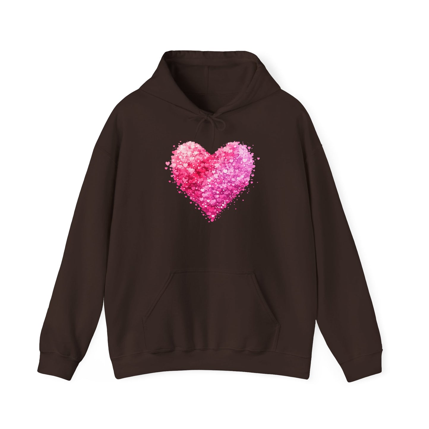 Cupid Skeleton Hoodie — Gothic Valentine Skeleton with Pink Hearts Pullover