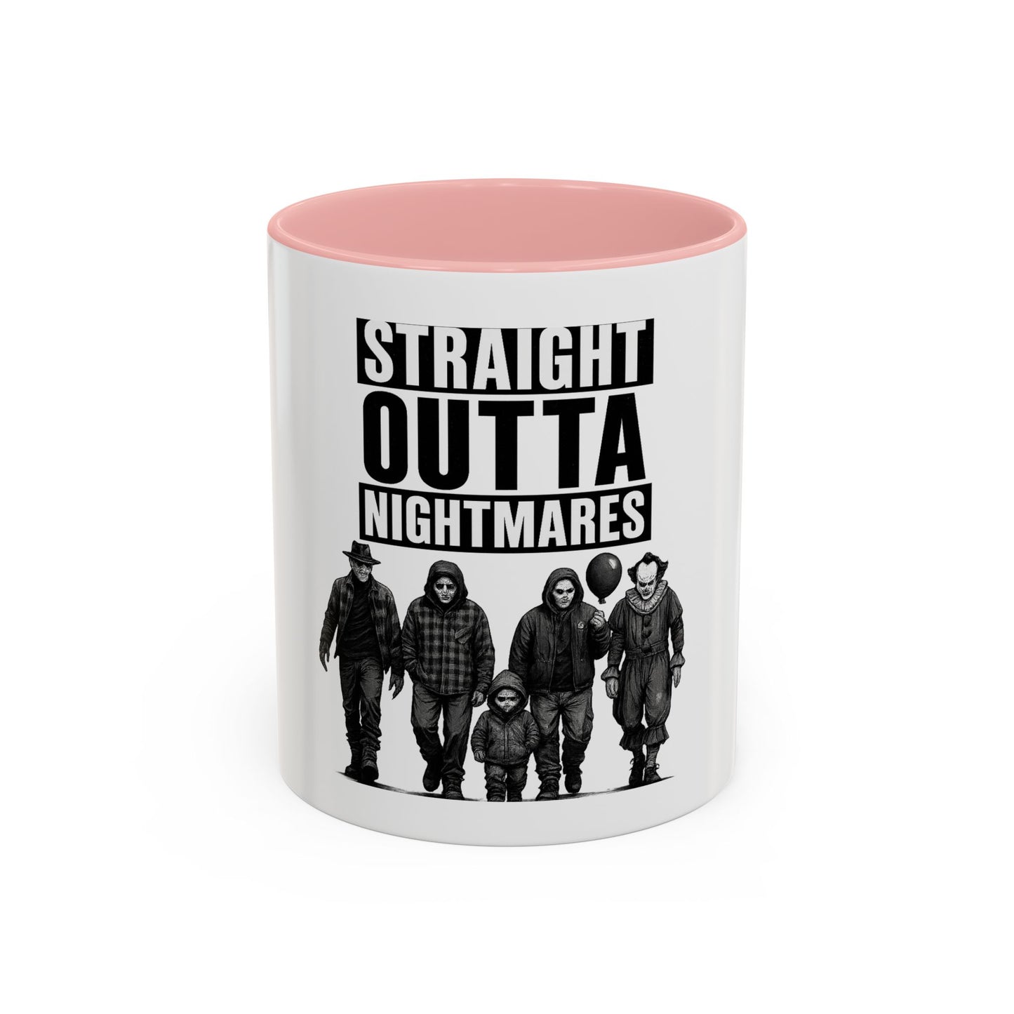 Straight Outta Nightmares Accent Coffee Mug | Spooky Mug, Horror Coffee Cup, Unique Gift for Halloween, Funware, Collectible Tea Mug