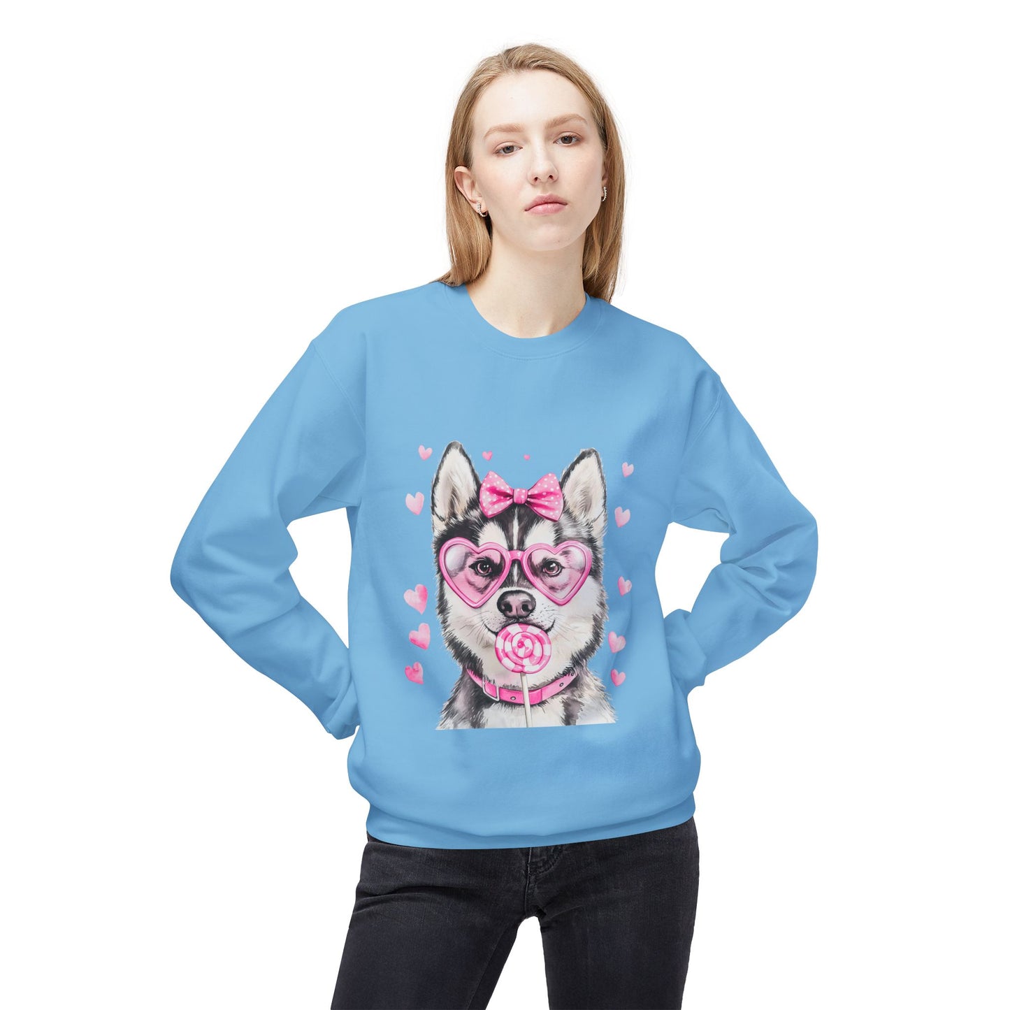 Valentines Unisex Midweight Soft style Fleece Crewneck Sweatshirt