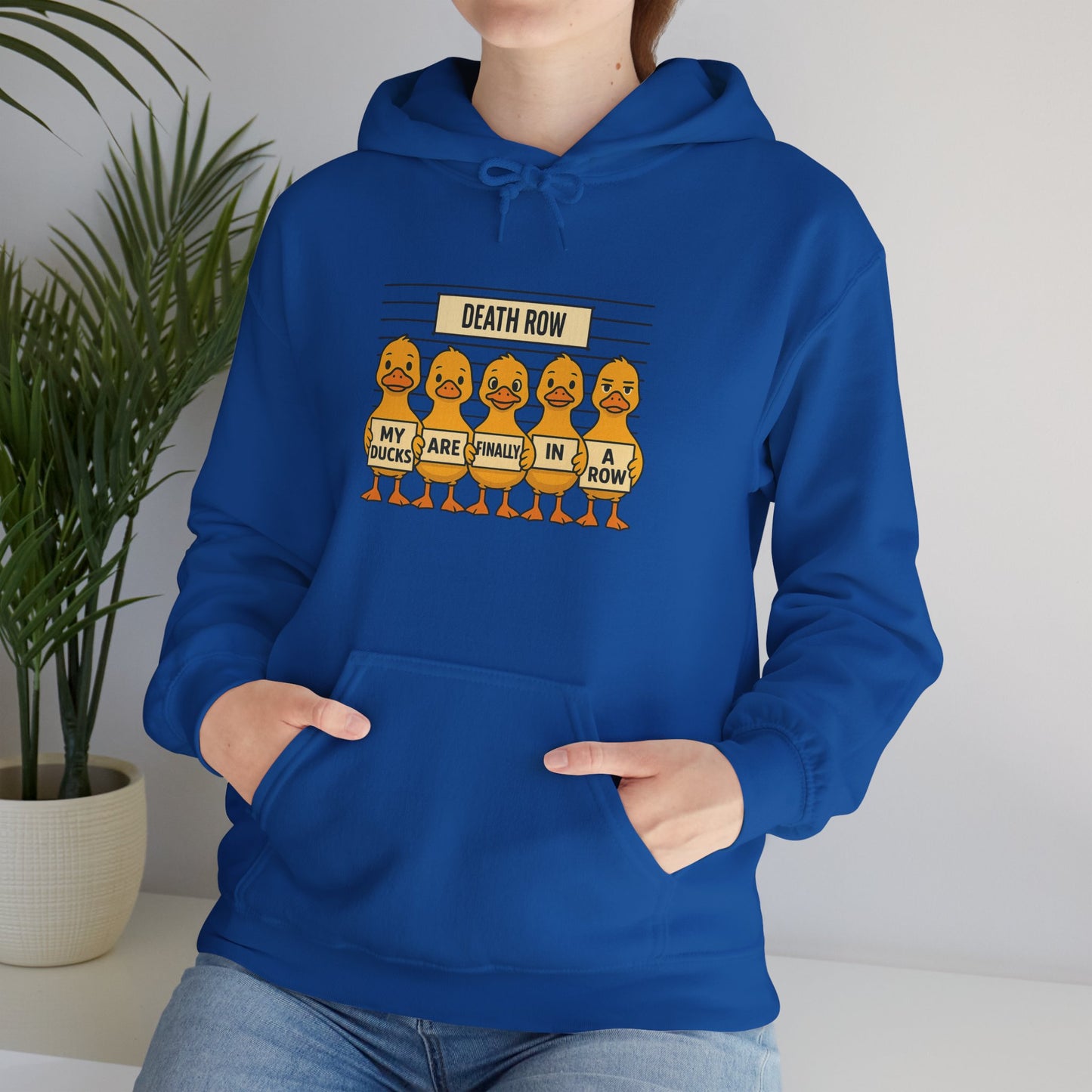 Funny Unisex Sweatshirt: Death Row Ducks, Cozy Hoodie, Perfect for Casual Wear