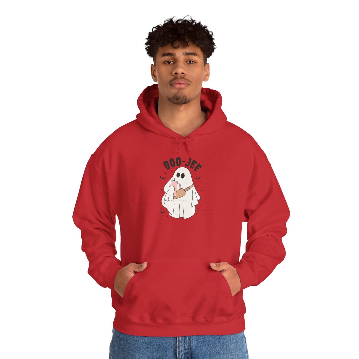 Boo-Jef Ghost Hoodie, Cute Halloween Sweatshirt, Unisex Fun Pullover, Cozy Fall Apparel, Comfy Gift for Ghost Lovers