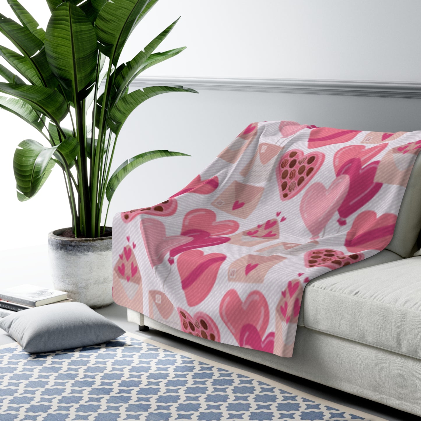 Valentines Sherpa Fleece Blanket