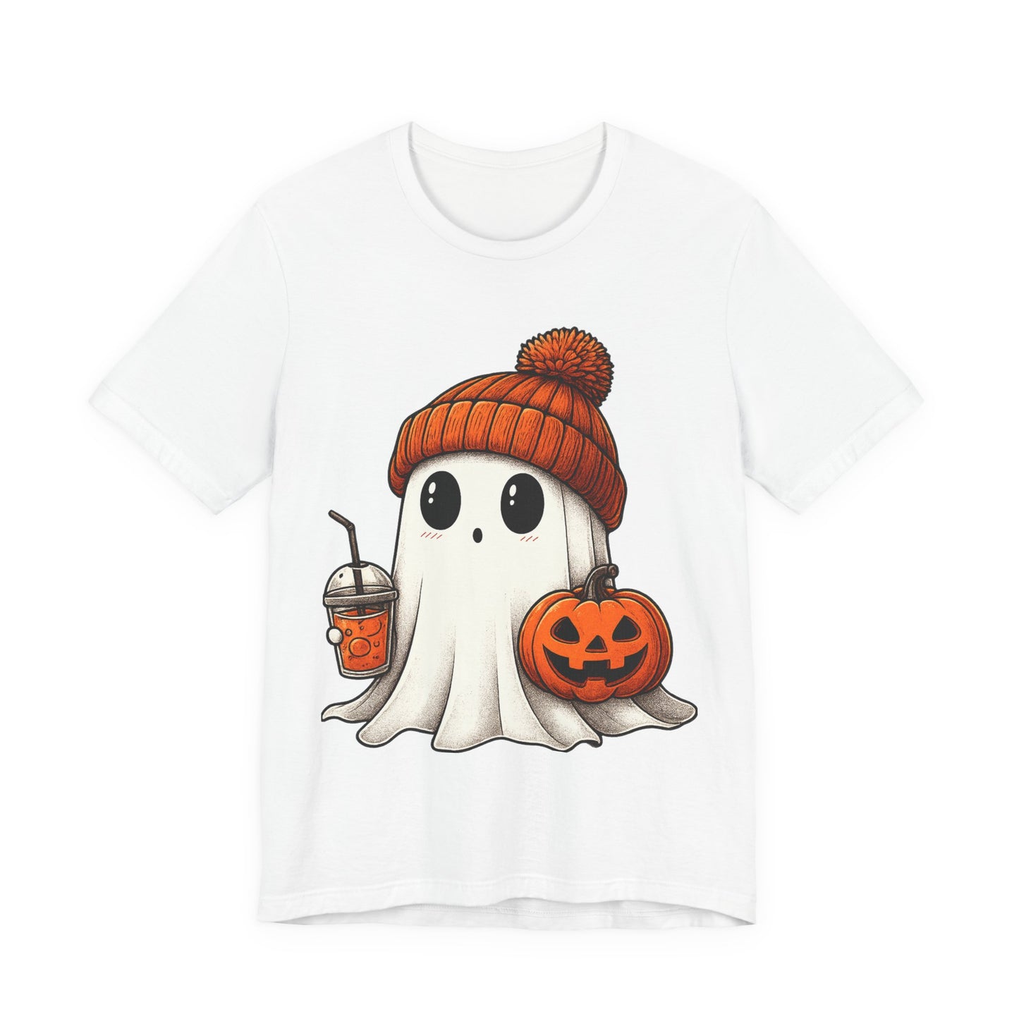 Halloween Ghost Unisex Tee, Spooky Shirt, Fall Fashion, Cute Ghost Shirt, Halloween Costume, Trick or Treat T-Shirt