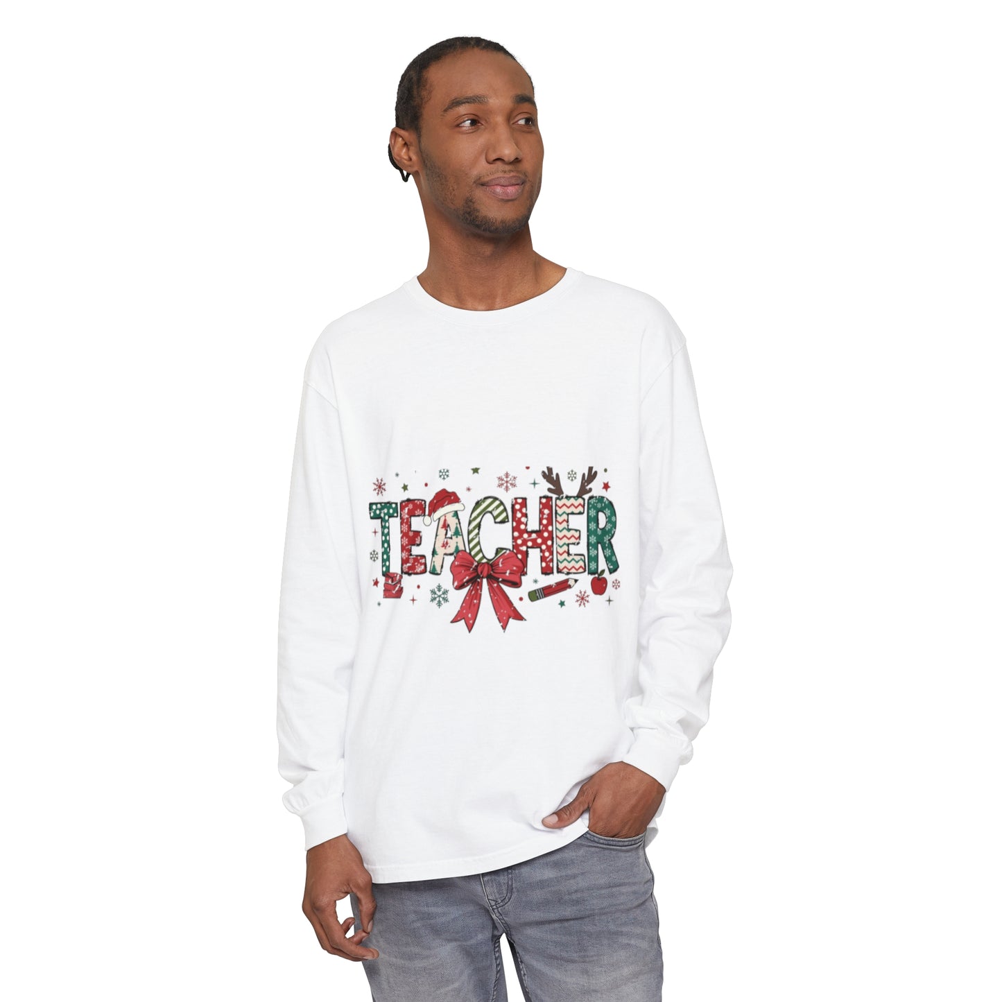 Christmas Unisex Garment-dyed Long Sleeve T-Shirt